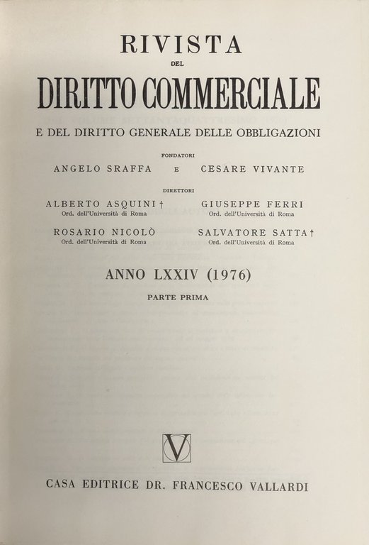 Rivista del Diritto Commerciale e del diritto generale delle obbligazioni. … | Immagine Gallery 2