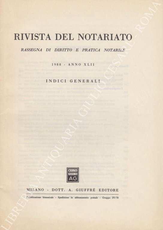 Rivista del Notariato. Rassegna di diritto e pratica notarile. Anno … | Immagine Gallery 2