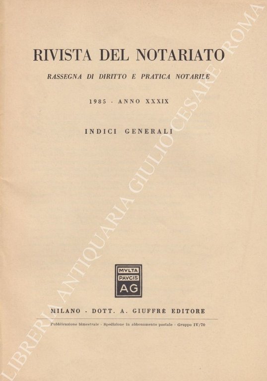Rivista del Notariato. Rassegna di diritto e pratica notarile. Anno … | Immagine Gallery 2