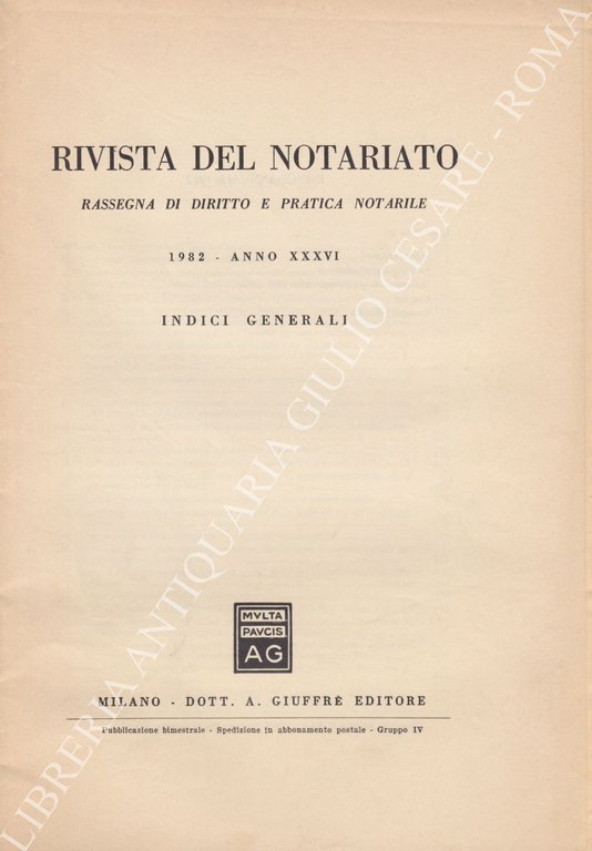 Rivista del Notariato. Rassegna di diritto e pratica notarile. Anno … | Immagine Gallery 2
