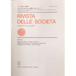 Rivista delle societa. Fondata da Tullio Ascarelli. Diretta da Alberto …