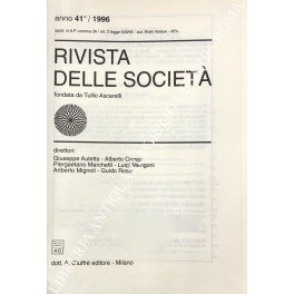 Rivista delle società. Fondata da Tullio Ascarelli. Diretta da Giuseppe …
