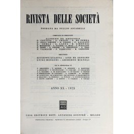 Rivista delle società. Fondata da Tullio Ascarelli. Diretta da: Giuseppe …