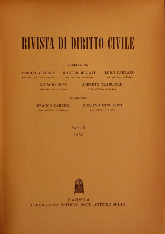 Rivista di diritto civile. Anno II - 1956 | Immagine Gallery 2