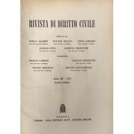 Rivista di diritto civile. Anno III - 1957