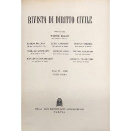 Rivista di diritto civile. Anno VI - 1960