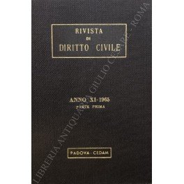Rivista di diritto civile. Anno XI - 1965