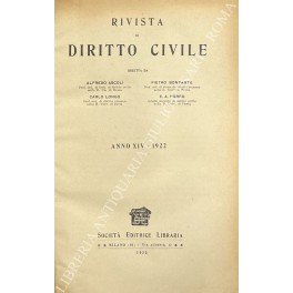 Rivista di diritto civile. Anno XIV - 1922