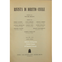 Rivista di diritto civile. Anno XIX - 1973