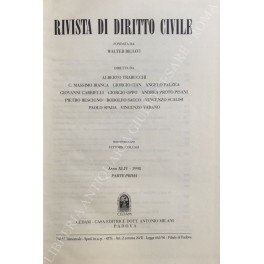 Rivista di diritto civile. Anno XLIV - 1998
