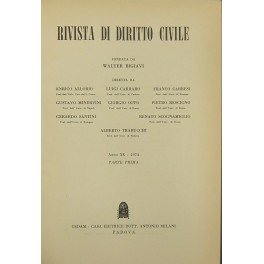 Rivista di diritto civile. Anno XX - 1974