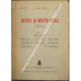 Rivista di diritto civile. Anno XXVI - 1980