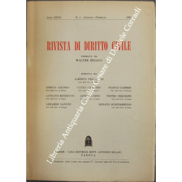 Rivista di diritto civile. Anno XXVII - 1981