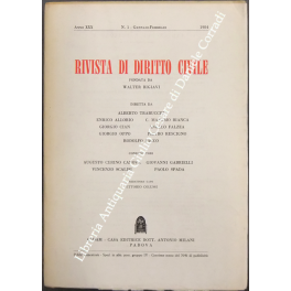 Rivista di diritto civile. Anno XXX - 1984