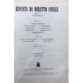 Rivista di diritto civile. Anno XXXI - 1985