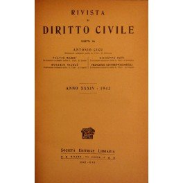 Rivista di diritto civile. Anno XXXIV - 1942