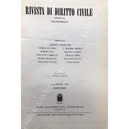 Rivista di diritto civile. Anno XXXVII - 1991