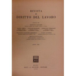 Rivista di diritto del lavoro. Anno VIII - 1956