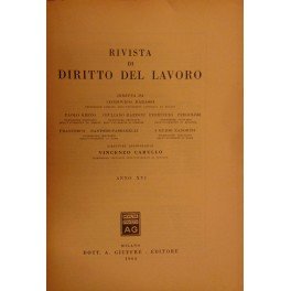 Rivista di diritto del lavoro. Anno XVI - 1964