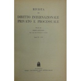 Rivista di diritto internazionale privato e processuale. Diretta da Mario …