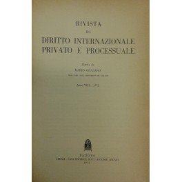 Rivista di diritto internazionale privato e processuale. Diretta da Mario …
