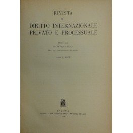 Rivista di diritto internazionale privato e processuale. Diretta da Mario …