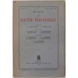 Rivista di Diritto Processuale. Annata 1960. Diretta da: Francesco Carnelutti, …