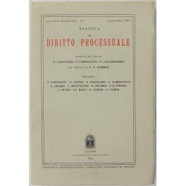 Rivista di Diritto Processuale. Annata 1994. Diretta da: Francesco Carnelutti, Giuseppe Chiovenda, Piero Calamandrei, Enrico Tullio Liebman. Anno XLIX (Seconda Serie)