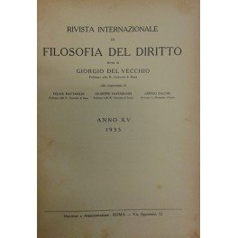 Rivista Internazionale di Filosofia del Diritto. Diretta da G. Del … | Immagine Gallery 1