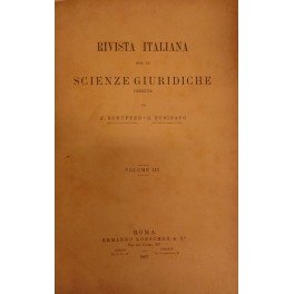 Rivista italiana per le scienze giuridiche. Vol. III - 1887