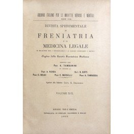 Rivista sperimentale di freniatria e di medicina in relazione con …