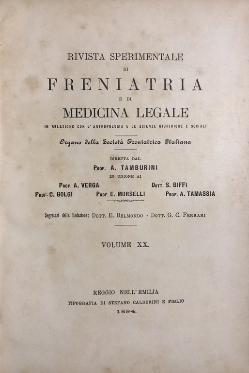 Rivista sperimentale di freniatria e di medicina in relazione con … | Immagine Gallery 3