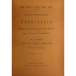 Rivista sperimentale di freniatria e di medicina legale delle alienazioni mentali. Organo della società freniatrica italiana. Vol. XXIV - Anno 1898
