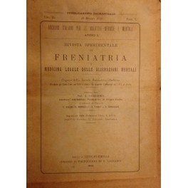 Rivista sperimentale di freniatria e di medicina legale delle alienazioni …