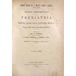 Rivista sperimentale di freniatria e di medicina legale delle alienazioni …