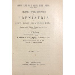Rivista sperimentale di freniatria e di medicina legale delle alienazioni …
