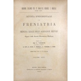 Rivista sperimentale di freniatria e di medicina legale delle alienazioni …