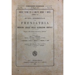 Rivista sperimentale di freniatria e di medicina legale delle alienazioni …