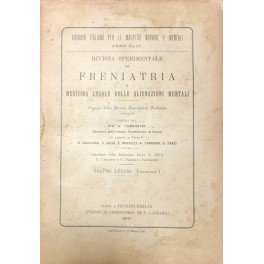 Rivista sperimentale di freniatria e di medicina legale delle alienazioni …