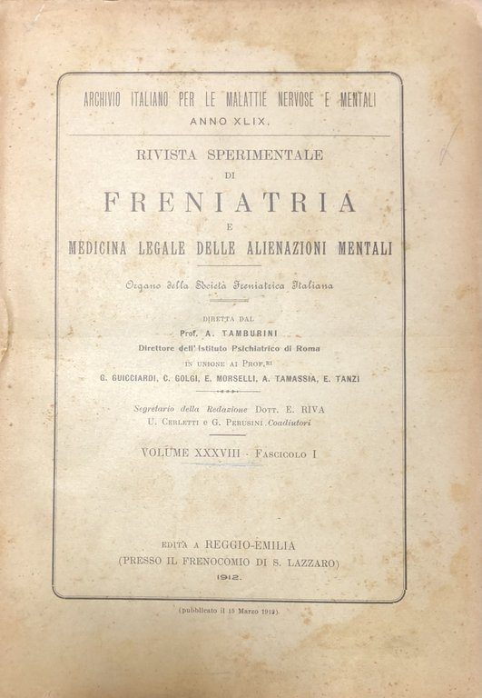 Rivista sperimentale di freniatria e di medicina legale delle alienazioni … | Immagine Gallery 3