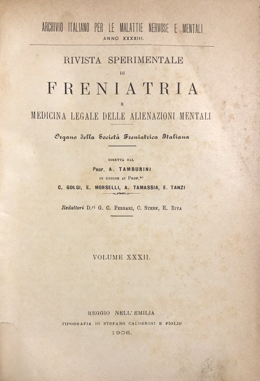 Rivista sperimentale di freniatria e di medicina legale delle alienazioni … | Immagine Gallery 3