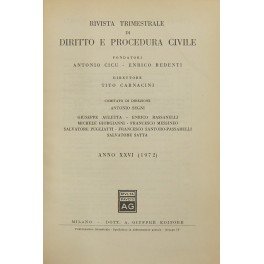 Rivista trimestrale di diritto e procedura civile. Fondata da: A. …