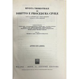 Rivista trimestrale di diritto e procedura civile. Fondata da: A. … | Immagine principale