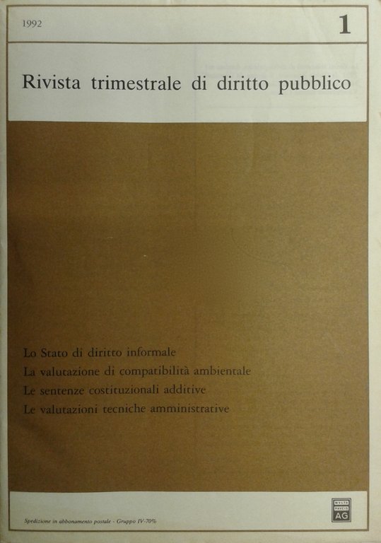 Rivista trimestrale di diritto pubblico. Fondata da Guido Zanobini. Diretta … | Immagine Gallery 2