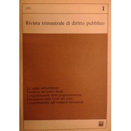 Rivista trimestrale di diritto pubblico. Fondata da Guido Zanobini. Diretta …
