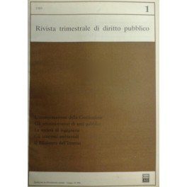 Rivista trimestrale di diritto pubblico. Fondata da Guido Zanobini. Diretta …