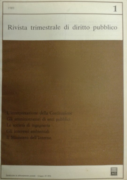 Rivista trimestrale di diritto pubblico. Fondata da Guido Zanobini. Diretta … | Immagine Gallery 2
