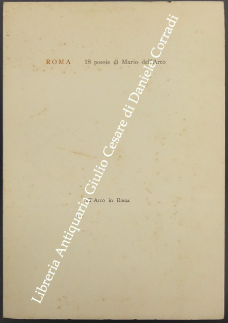 Roma. 18 poesie di Mario dell'Arco | Immagine Gallery 2