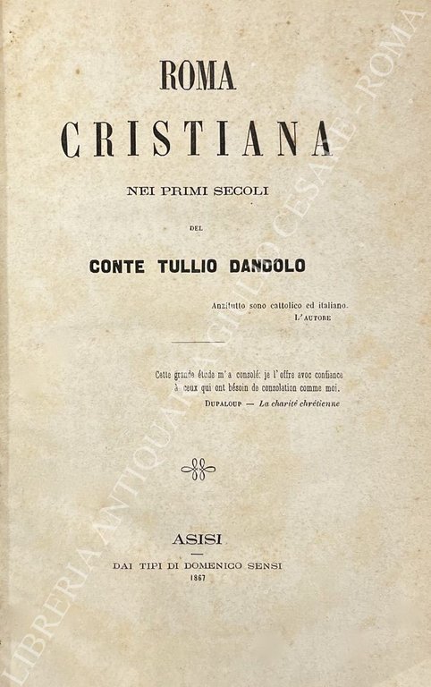 Roma cristiana nei primi secoli. Vol. I - Le catacombe; … | Immagine Gallery 2