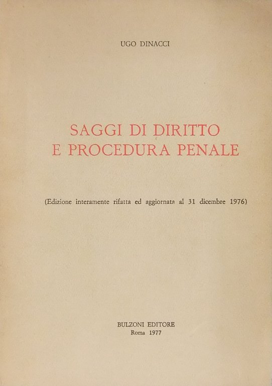 Saggi di diritto e procedura penale. (Edizione interamente rifatta ed … | Immagine Gallery 2